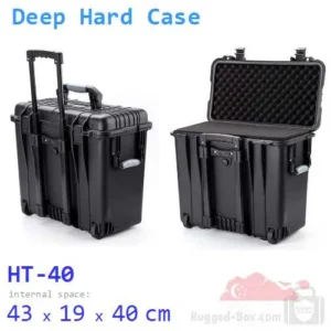 deep large protective hard case with wheels